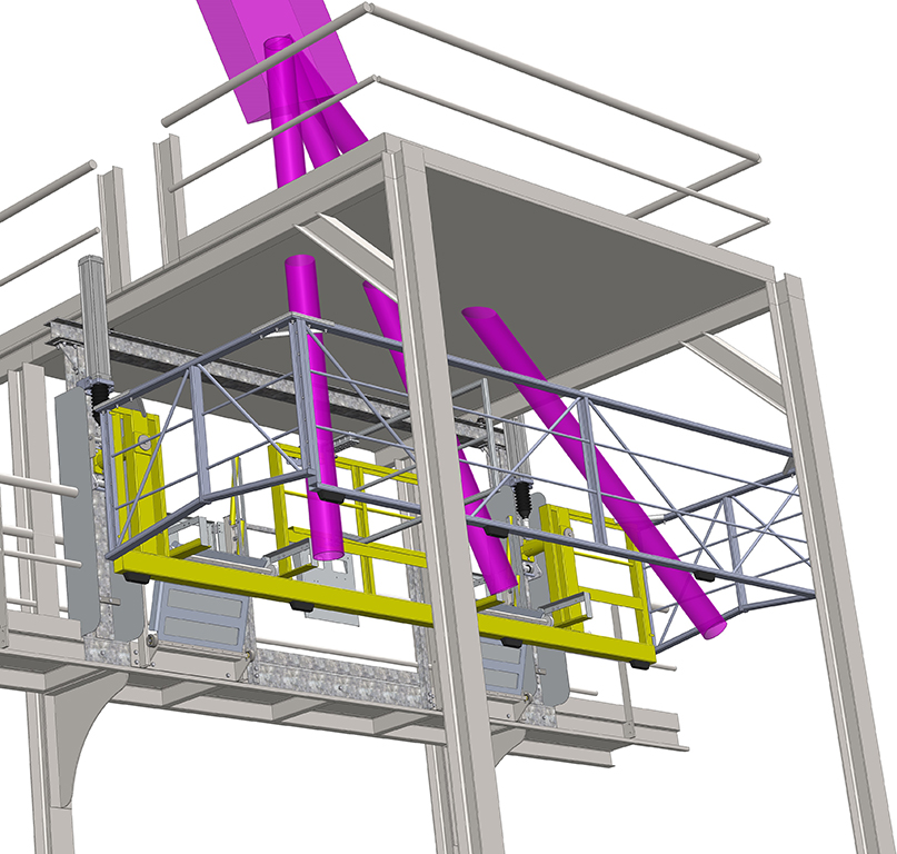 3D passerelle monte et baisse, Pacquet