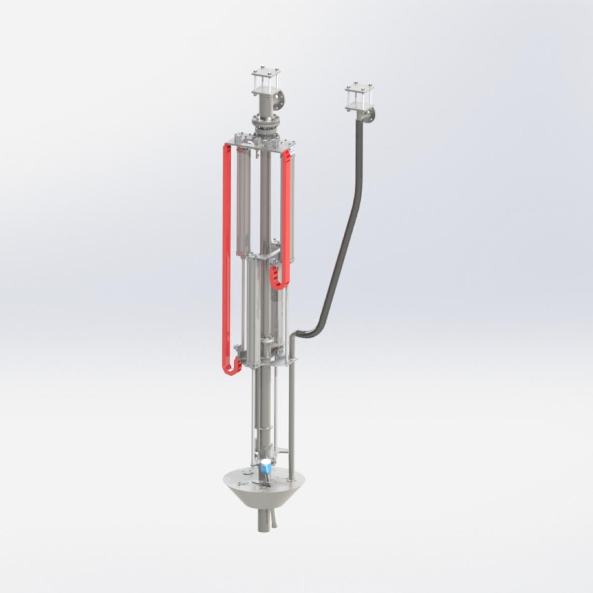 Manche de chargement télescopique en Inox - Manche de chargement