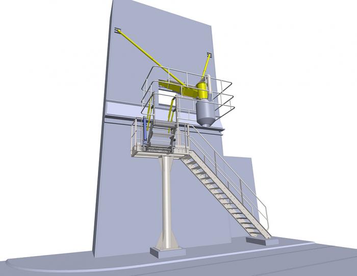 Poste de chargement manchette vrac, intégration 3D, Pacquet