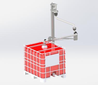 Variable-reach drum loading arm, Pacquet
