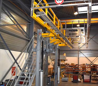 Poste d'accès simple passerelle Monte et Baisse avec option compresseur, Pacquet