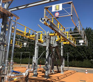Poste d'accès en dôme de citerne simple passerelle Monte et Baisse et bras de chargement source, Pacquet