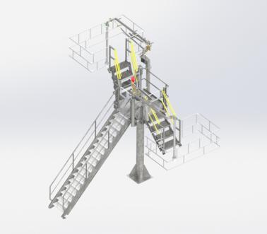 Poste de chargement standard double, Pacquet
