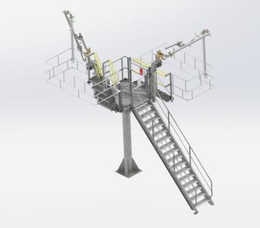 Poste de chargement standard double, Pacquet