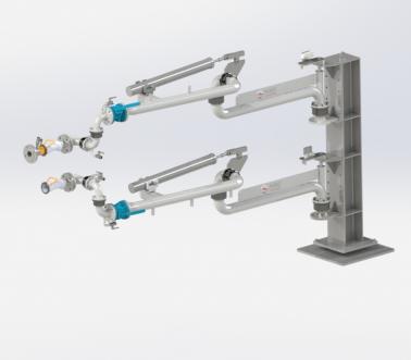 Double bottom unloading system, liquid phase and gas phase, Pacquet