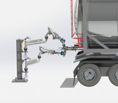 Double bottom unloading system, liquid phase and gas phase, Pacquet