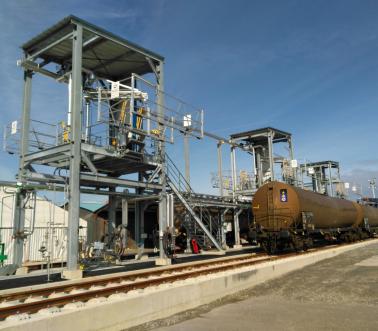 Plataforma de carga para cisterna ferroviaria, Pacquet