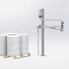 Variable-reach drum loading arm, Pacquet
