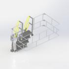 Standard folding stairs, fall protection equipment, Pacquet