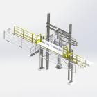 Monte et Baisse laadbordes met platform en klaptrap, topbelading tanks, Pacquet