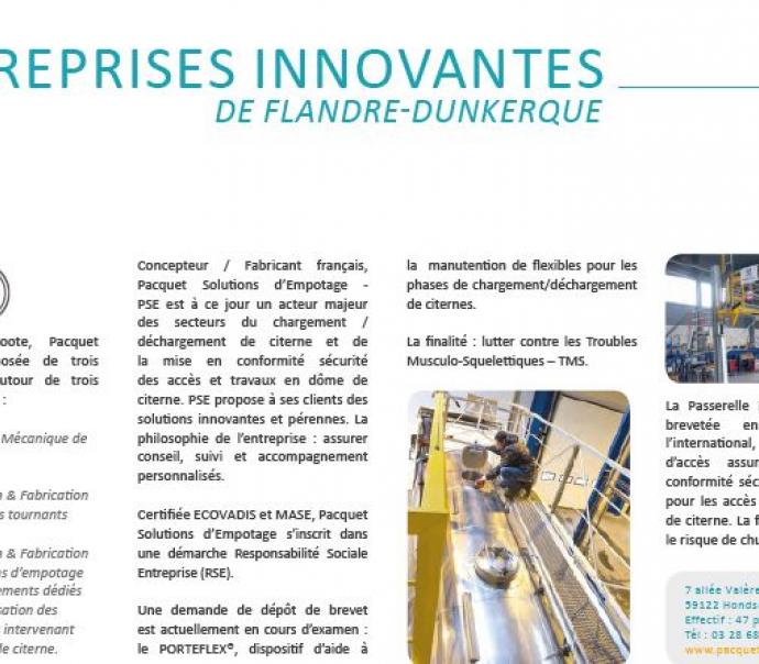 Pacquet, Empresa innovadora, brazos de carga y pasarelas