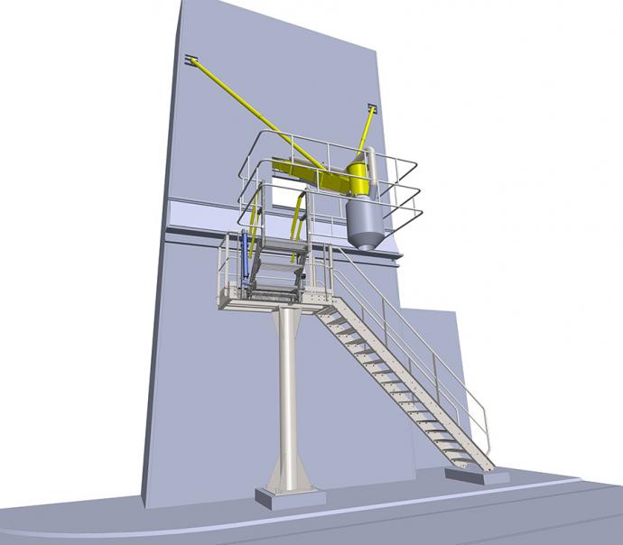 3D scheme, custom tanker top access system, Pacquet