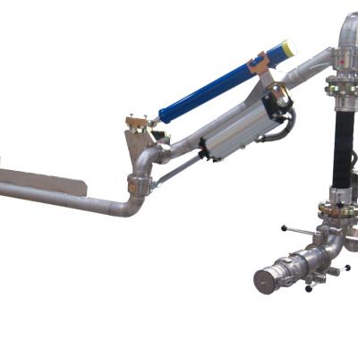 Variable-reach top loading arm and connection coupler, Pacquet